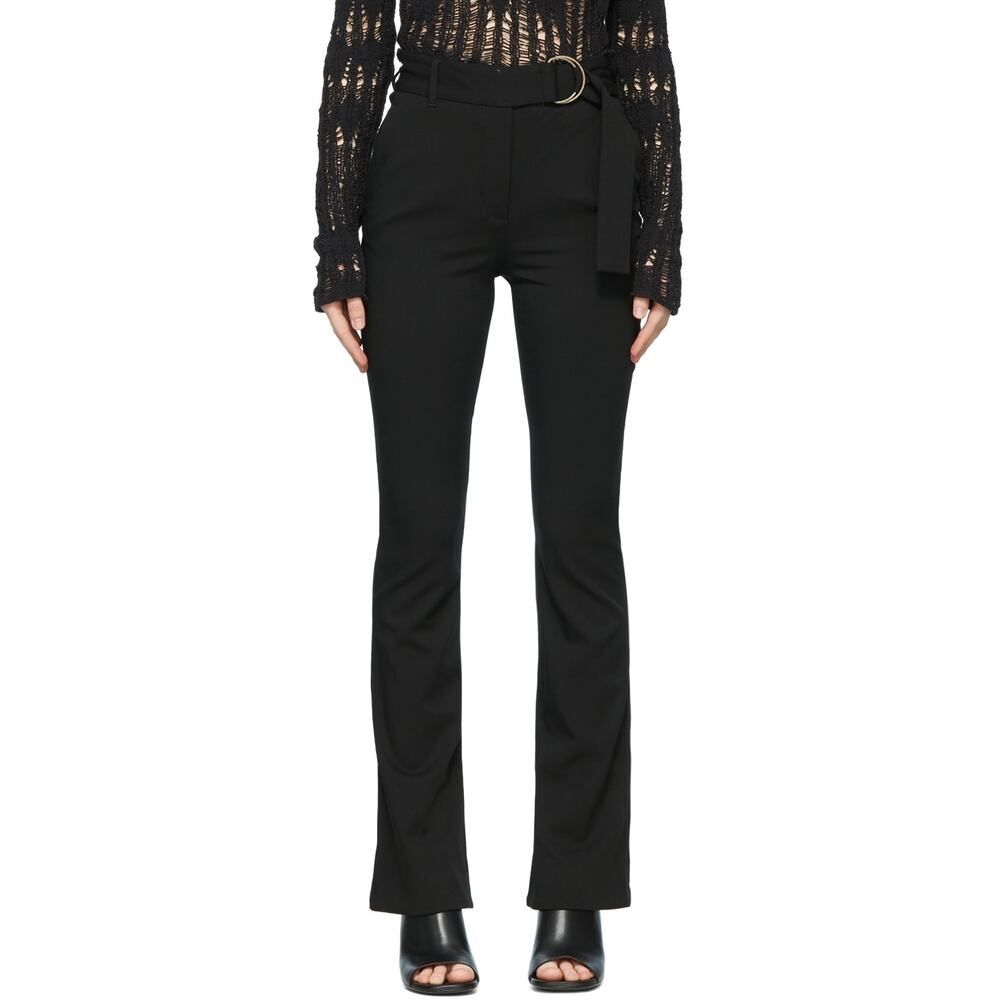 ACNE STUDIOS Pemilia Pant High Waist Flare Bootcut Belted Trousers Wool Blend